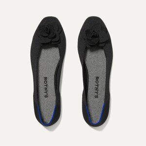 NEW/BNIB! Rothy's Petal Square Flats, Black, size 8.5 (retired)